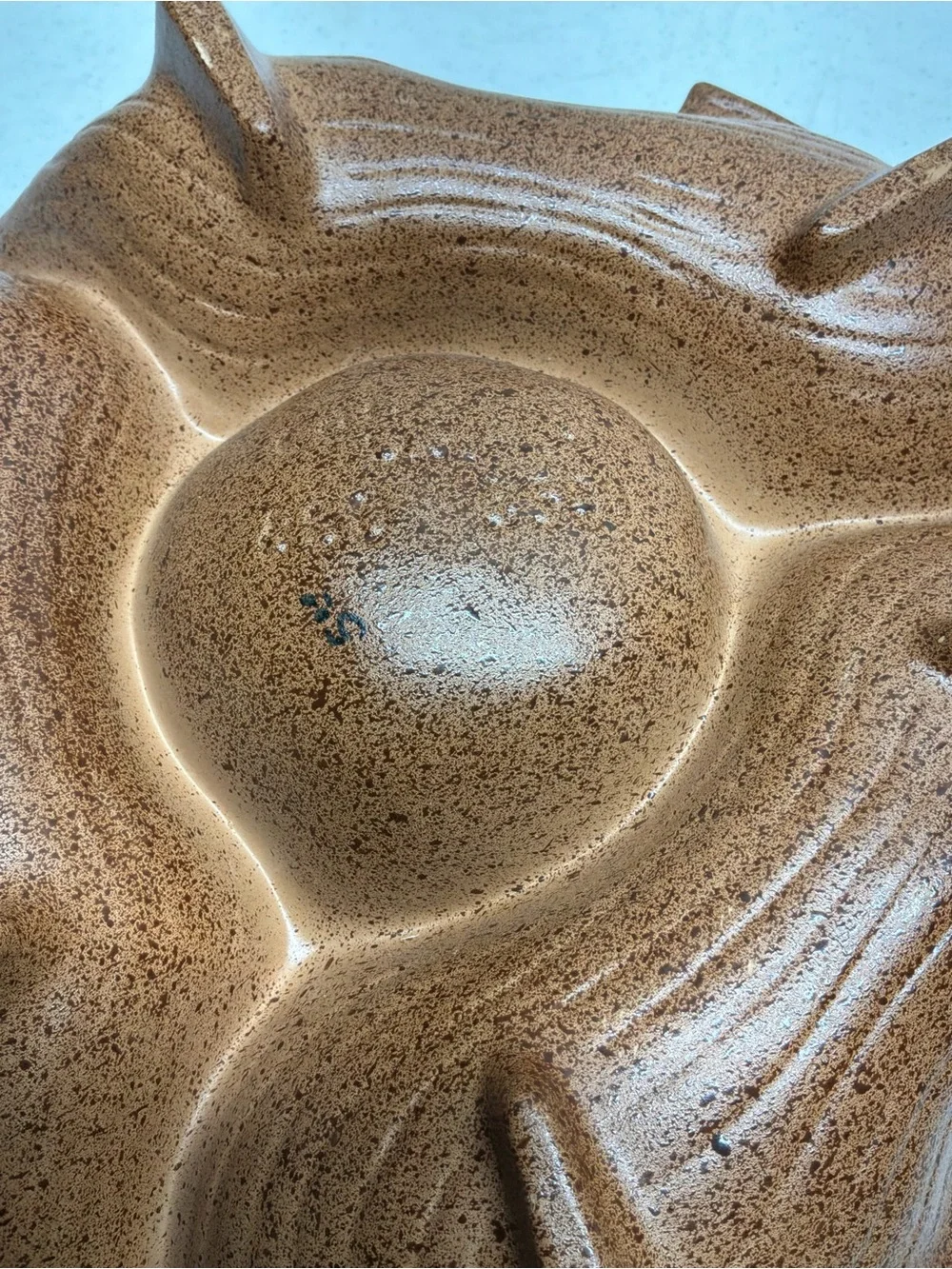 Vintage California Original U.S.A. Pottery Brown Bowl/Chip and Dip